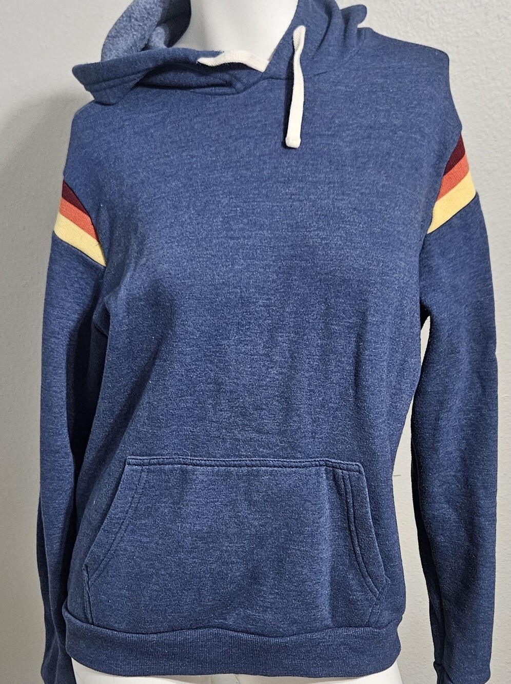 Marine Layer Size S Banks Pullover Hoodie Navy Retro Stripe